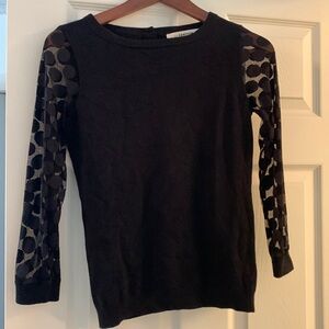 Anthropologie lightweight sweater with sheer sleeves